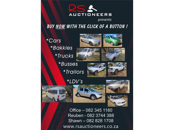Vehicle Auction Closing Every Friday 11H00 8Dec23